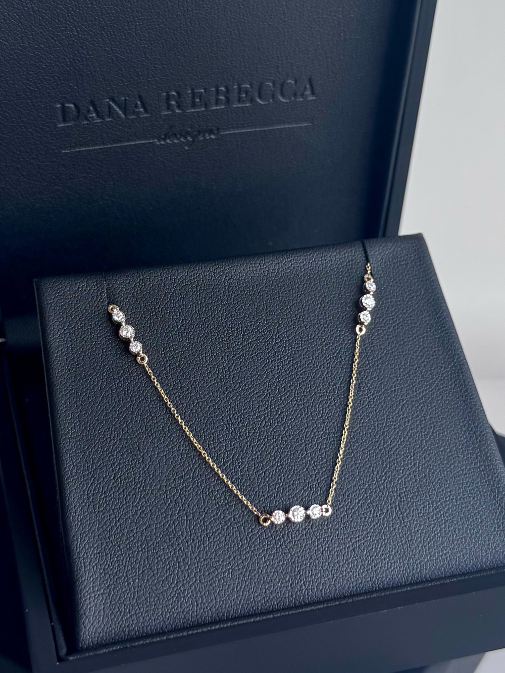 Dana Rebecca Designs Ava Bea Trio Station Diamond Bracelet 14k Yellow Gold 6.75”